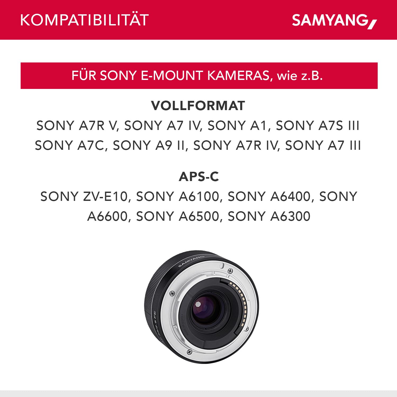 Samyang AF 35 mm F2.8 Auto Focus Lens for Full Frame Sony E Mount (Black) Samyang AF 35 mm F2.8 Auto Focus Lens for Full Frame Sony E Mount (Black)